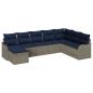 Preview: Gartensofa-set Grau Poly-Rattan