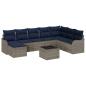 Preview: Gartensofa-set Grau Poly-Rattan