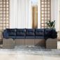 Preview: ARDEBO.de - Gartensofa-set Grau Poly-Rattan