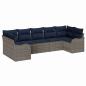Preview: Gartensofa-set Grau Poly-Rattan