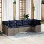 Preview: Gartensofa-set Grau Poly-Rattan