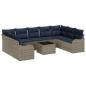 Preview: Gartensofa-set 10 stk. Grau Poly-Rattan