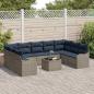 Preview: Gartensofa-set 10 stk. Grau Poly-Rattan