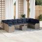 Preview: ARDEBO.de - Sofa Set 11 stk. Grau Polyester