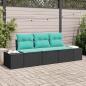 Preview: ARDEBO.de - Sofa Set 3 stk. Schwarz [Synthetisch]: Poly Rattan