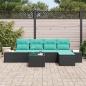 Preview: Sofa Set 6 stk. Schwarz [Synthetisch]: Poly Rattan