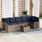 Preview: ARDEBO.de - Gartensofa-set 8 stk. Grau Poly-Rattan