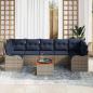 Preview: Gartensofa-set 8 stk. Grau Poly-Rattan