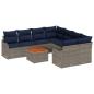 Preview: Gartensofa-set 9 stk. Grau Poly-Rattan