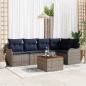 Preview: ARDEBO.de - Gartensofa-set 6 stk. Grau Poly-Rattan