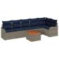 Preview: Gartensofa-set 7 stk. Grau Poly-Rattan
