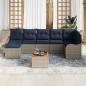 Preview: Gartensofa-set 8 stk. Grau Poly-Rattan