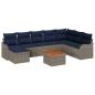 Preview: Gartensofa-set 9 stk. Grau Poly-Rattan