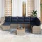 Preview: Gartensofa-set 9 stk. Grau Poly-Rattan