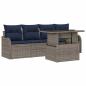 Preview: Sofa Set 5 stk. Grau Poly-Rattan