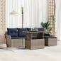 Preview: ARDEBO.de - Gartensofa-set 6 stk. Grau Poly-Rattan
