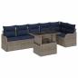 Preview: Gartensofa-set 7 stk. Grau Poly-Rattan