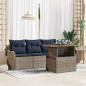 Preview: ARDEBO.de - Garten-Sofa-Set 5 stk. Grau und Marineblau