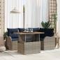 Preview: ARDEBO.de - Gartensofa-set 5 stk. 4-Sitzanzahl Grau und Marineblau