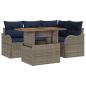 Preview: Gartensofa-set 5 stk. 4-Sitzanzahl Grau und Marineblau