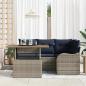 Preview: Gartensofa-set 5 stk. 4-Sitzanzahl Grau und Marineblau