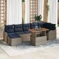 Preview: ARDEBO.de - Garten-Sofa-Set 8 stk. Grau und Marineblau