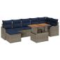 Preview: Garten-Sofa-Set 8 stk. Grau und Marineblau