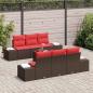 Preview: Garten-Sofa-Set 8 stk. Beige und Rot Poly-Rattan