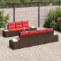 Preview: Garten-Sofa-Set 8 stk. Beige und Rot Poly-Rattan
