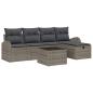 Preview: ARDEBO.de - Sofa Set mit Kissen mit Speicher Grau Poly-Rattan