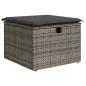 Preview: Sofa Set mit Kissen mit Speicher Grau Poly-Rattan