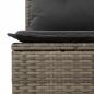 Preview: Sofa Set mit Kissen mit Speicher Grau Poly-Rattan