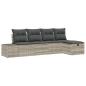 Preview: Gartensofa-set 5 stk. Hellgrau Poly-Rattan