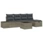 Preview: Gartensofa-set 6 stk. Grau Poly-Rattan