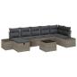 Preview: Gartensofa-set 8 stk. Grau Poly-Rattan