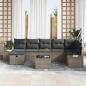 Preview: Gartensofa-set 8 stk. Grau Poly-Rattan