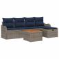 Preview: Gartensofa-set 6 stk. Grau Poly-Rattan