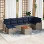 Preview: ARDEBO.de - Gartensofa-set 8 stk. Grau Poly-Rattan