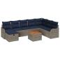 Preview: Gartensofa-set 9 stk. Grau Poly-Rattan