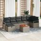 Preview: ARDEBO.de - Gartensofa-set 8 stk. Grau Poly-Rattan