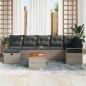 Preview: Gartensofa-set 8 stk. Grau Poly-Rattan