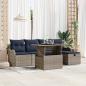 Preview: ARDEBO.de - Gartensofa-set 6 stk. Grau Poly-Rattan