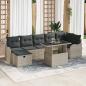 Preview: ARDEBO.de - Garten-Sofa-Set 8 stk. Hellgrau Poly Rattan