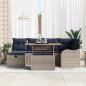 Preview: Gartensofa-set 7 stk. Grau Poly-Rattan