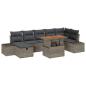 Preview: Gartensofa-set 8 stk. Grau Poly-Rattan