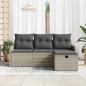 Preview: Gartensofa-set 4 stk. Poly Rattan