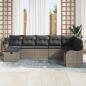 Preview: Gartensofa-set 8 stk. Grau Poly-Rattan