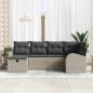 Preview: Gartensofa-set 6 stk. Hellgrau Poly-Rattan