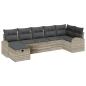 Preview: Gartensofa-set 7 stk. Hellgrau Poly-Rattan