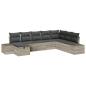 Preview: Gartensofa-set 8 stk. Hellgrau Poly-Rattan